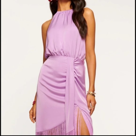 Ramy Brook Dresses & Skirts - Ramy Brook | Dana Fringe Midi Dress In Maui Lilac XXS
